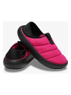 Crocs Slippersy "Classic Puff Moc" w kolorze różowo-czarnym rozmiar: 37/38