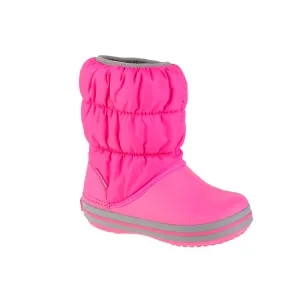 Crocs Winter Puff Boot Kids 14613-6TR, Dla dziewczynki, Różowe, śniegowce, syntetyk, rozmiar: 22/23