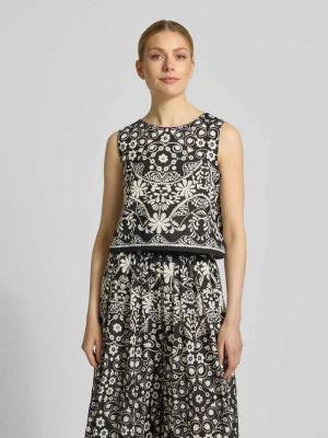 Crop top o kroju boxy fit z czystej bawełny Model 'IFANALE' Weekend Max Mara
