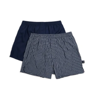 Cropp - 2 pack granatowych bokserek - granatowy
