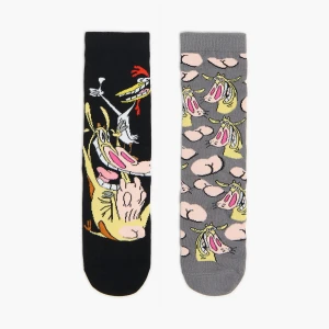 Cropp - 2 pack skarpet Krowa i Kurczak - szary