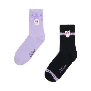 Cropp - 2 pack skarpet Kuromi - fioletowy