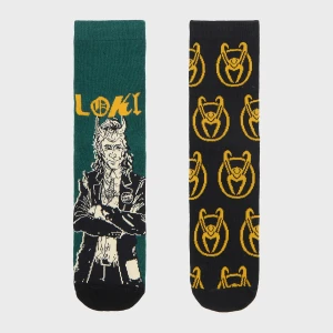 Cropp - 2 pack skarpet z Lokim - zielony
