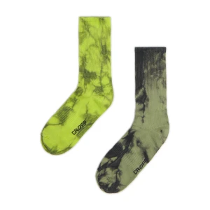 Cropp - 2 pack skarpet z marmurkowym wzorem - zielony