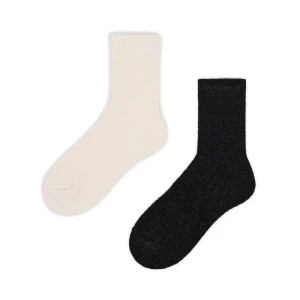 Cropp - 2 pack szenilowych skarpet - czarny