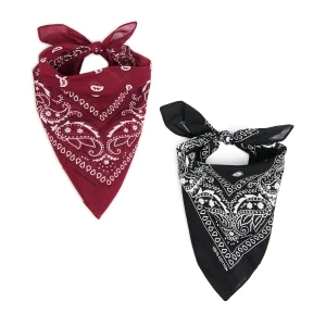 Cropp - 2 pack wzorzystych bandan - czarny