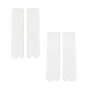 Cropp - 2 pary białych skarpet tabi - biały