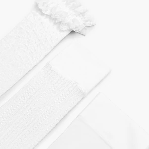 Cropp - 3 pack białych zakolanówek - biały