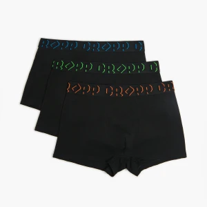 Cropp - 3 pack bokserek basic z brandowym napisem - czarny