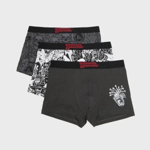 Cropp - 3 pack bokserek Dungeons & Dragons - czarny