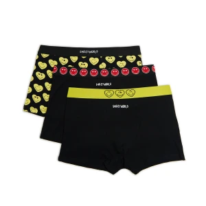 Cropp - 3 pack bokserek Smiley World - czarny