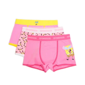 Cropp - 3 pack bokserek SpongeBob Kanciastoporty - różowy