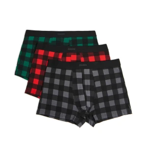 Cropp - 3 pack bokserek w kratę - czarny