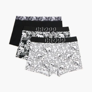 Cropp - 3 pack bokserek z alternatywnym motywem - biały