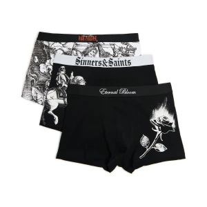 Cropp - 3 pack bokserek z artystycznym printem - biały