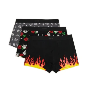 Cropp - 3 pack bokserek z motywem punk rock - szary