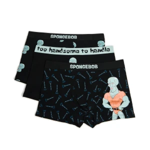 Cropp - 3 pack bokserek z motywem Skalmara Gigachada - czarny