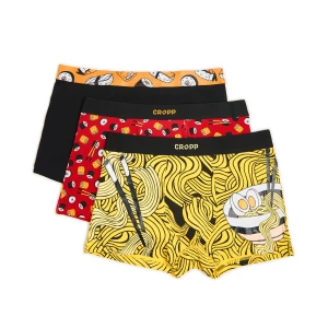 Cropp - 3 pack bokserek z nadrukami - czarny