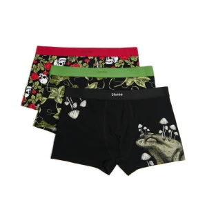 Cropp - 3 pack bokserek z nadrukami - zielony