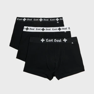 Cropp - 3 pack bokserek z napisami - czarny