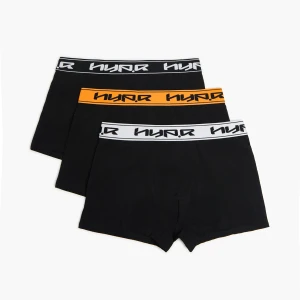 Cropp - 3 pack bokserek z napisami w pasie - czarny