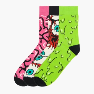 Cropp - 3 pack creepy skarpet - zielony