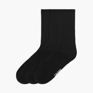 Cropp - 3 pack długich czarnych skarpet basic - czarny