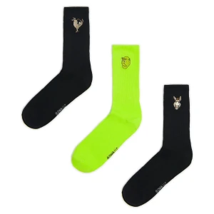 Cropp - 3 pack długich skarpet Shrek i Osioł - czarny