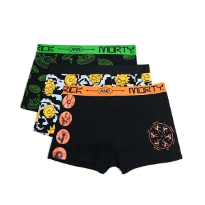 Cropp - 3 pack kolorowych bokserek Rick i Morty - czarny
