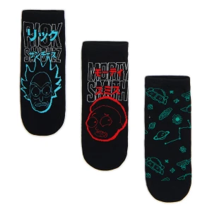 Cropp - 3 pack krótkich skarpetek Rick i Morty - czarny