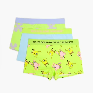 Cropp - 3 pack majtek bokserek ze SpongeBobem - wielobarwny