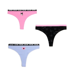 Cropp - 3 pack majtek stringów Kuromi - wielobarwny