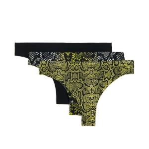 Cropp - 3 pack majtek z wężowym wzorem - wielobarwny