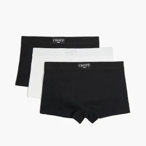 Cropp - 3 pack prążkowanych bokserek - czarny