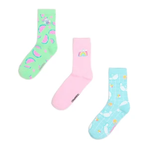 Cropp - 3 pack skarpet Cinnamoroll - błękitny
