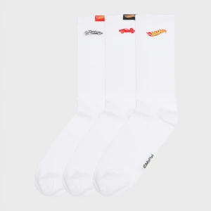 Cropp - 3 pack skarpet Hot Wheels - biały
