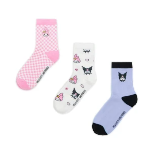 Cropp - 3 pack skarpet Kuromi & My Melody - wielobarwny