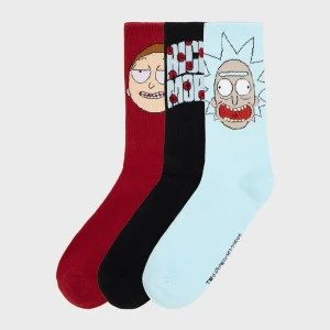Cropp - 3 pack skarpet Rick i Morty - niebieski