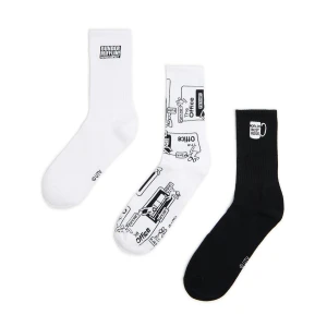 Cropp - 3 pack skarpet The Office - czarny