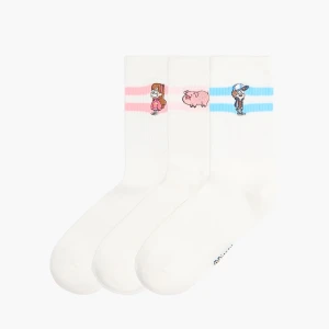 Cropp - 3 pack skarpet z haftem Gravity Falls - biały