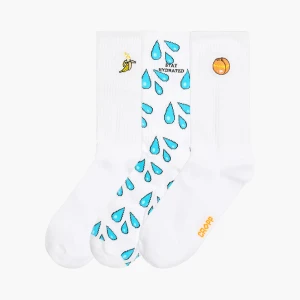 Cropp - 3 pack skarpet z kolorowymi motywami - biały