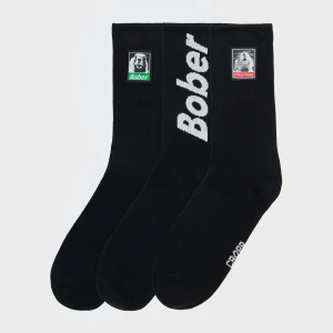 Cropp - 3 pack skarpet z motywem bobra - czarny