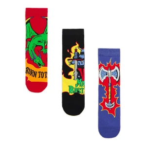 Cropp - 3 pack skarpet z motywem gry - wielobarwny