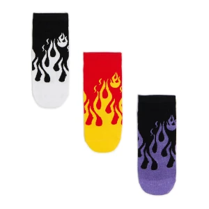 Cropp - 3 pack skarpet z motywem płomieni - wielobarwny