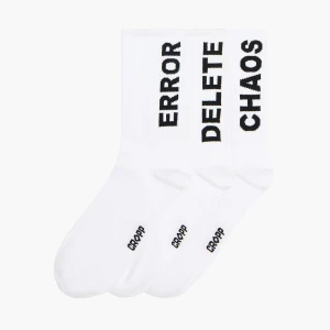 Cropp - 3 pack skarpet z napisami - biały