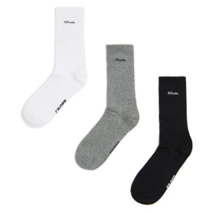Cropp - 3 pack skarpet z napisem - biały