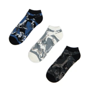 Cropp - 3 pack skarpet z nieregularnym printem - wielobarwny