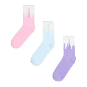 Cropp - 3 pack skarpet z pastelowymi nadrukami - wielobarwny