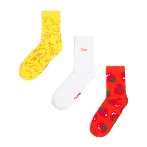 Cropp - 3 pack skarpet z włoskim motywem - wielobarwny