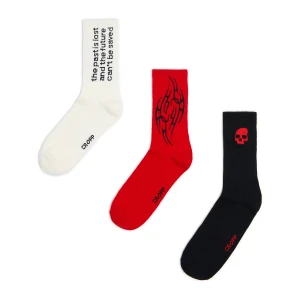 Cropp - 3 pack skarpet ze wzorami - wielobarwny
